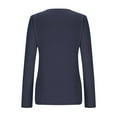 thumbnail image 5 of Olyvenn Fall Basic Tops for Women Long Sleeve Scoop Neck Thermal Slim Fit Tight Cute T Shirts Classic Fit Blouse Navy L, 5 of 9
