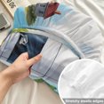 thumbnail image 4 of Twin XL Size Fitted Sheet Set - Lighthouse 2 Piece Bedding Sets 16" Deep Pocket Fitted Sheet with 1 Pillowcases, Red Black Summer Oil Painting Ocean Beach Brushed Microfiber Hotel Luxury Bed Sheets, 4 of 9