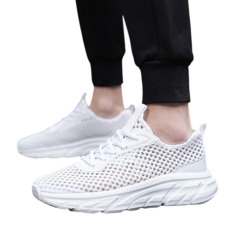 Men\'s Slip On Mesh Walking Sneakers Lightweight Breathable Athletic Shoes Lace PEASKJP Mens Slip On Sneakers Mesh Breathable Lightweight  main image 3