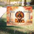 thumbnail image 4 of Happy Thanksgiving Bloodhound Turkey Costume Pumpkins Autumn Leaves Yard Sign Dog Lover Outdoor Home Lawn Garden Porch Decor - 13014, 4 of 5