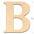 thumbnail image 4 of 4 Inch Wooden Letter B Ready for Painting or Decorating, 4 of 5