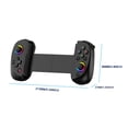 thumbnail image 2 of Teléfono Móvil D8 Telescópico Gamepad RGB Luz para PS3 PS4 Switch Negro, 2 of 9
