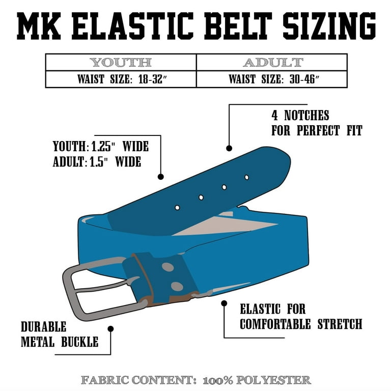 MK SOCKS Baseball Softball Elastic Belt Youth and Adult Sizes Military Green Youth