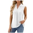 thumbnail image 3 of SHenli Womens Cap Sleeve Tops 3/4 Length Sleeve Tie Front Peasant Shirts Loose-Fit Basic Tees for Layering, 3 of 6