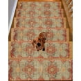 thumbnail image 2 of Western Rustic, Stair Treads for Wooden Steps Indoor Runner Rug Carpet, Vintage Shabby Chic Tribal Patterns Ethnic 10 Pieces Peel and Stick Staircase Step Treads Covers Washable Door Mats 30"x8", 2 of 5