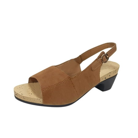 

Tangnade Casual Shoes Sandals For Women Ladies Fashion High Heels Shoes Singles Sandles Shoes