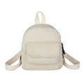 thumbnail image 2 of Mochila Pana para Mujer Libros Informal Retro para Estudiantes para Viajes Escolares (Beige), 2 of 9