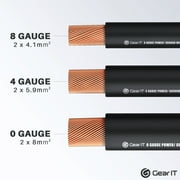 GEARit 4 Gauge Wire, Copper Clad Aluminum Primary Automotive Power Ground Battery Cable, Black, 25 ft