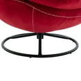 thumbnail image 6 of Velvet Swivel Accent Chair with Ottoman Set, Modern Tufted Armchair with Footrest for Living Room Reading TV Chairs for Adults, Comfy Chaise Lounge Chairs with 360 Degree Swiveling for Bedroom, Red, 6 of 8