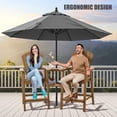thumbnail image 5 of Tall Adirondack Chairs Set of 2，HDPE Outdoor Adirondack Barstools with Double Connecting Tray Patio Stools Weather Resistant for Outdoor Deck Lawn Pool Backyard, Teak, 5 of 7