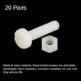 thumbnail image 3 of Uxcell 20 Pairs Nylon Screw Nut Assortment, M8x35mm Slotted Pan Head Screws & M8 Hex Nuts, 3 of 4