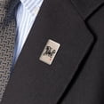 thumbnail image 2 of Unicorn Traditional Chinese Ink Painting Metal Rectangle Lapel Hat Pin Tie Tack Pinback, 2 of 3