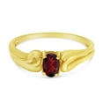 thumbnail image 6 of 10k Yellow Gold Oval Garnet And Diamond Ring, 6 of 6