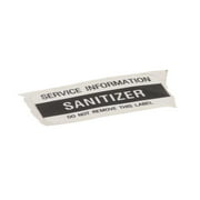 Glastender 01000486 0.75 x 1.87 in. Sanitizer Decal