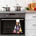 thumbnail image 4 of Yayeee Kitchen Hanging Hand Towels Set of 2 with Loop Bathroom Absorbent Tie Towel, Yellow Halloween Ghosts, 4 of 7