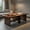 Walnut, variant on Resenkos Modular L-Shaped Coffee Table Set of 2 for Small Spaces, Walnut Finish