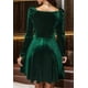 thumbnail image 5 of Vestido de terciopelo para mujer, elegante vestido de noche, vestido de cóctel de manga larga, vestido de invierno., 5 of 6