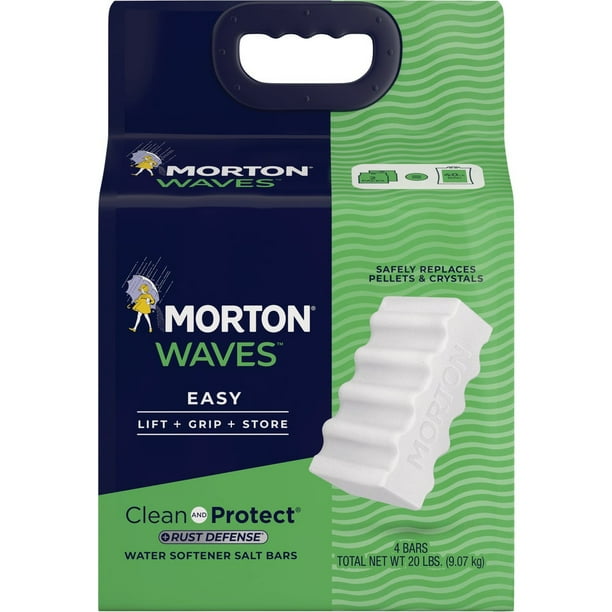 1PK Morton Waves Clean and Protect 20 Lb. Water Softener Salt with Rust