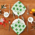 thumbnail image 4 of Cloth Napkins Set of1 100% Satin Peachskin Velvet 20x20inx1 Napkins Cloth napkins are washable Soft and Absorbent Cute Four-leaf Clover, 4 of 8