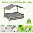 thumbnail image 3 of Gymax Wicker Dog House w/ Canopy PE Rattan Dog Bed Waterproof Removable Cushion, 3 of 10