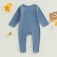 thumbnail image 3 of Okbabeha Newborn Zipper Romper Unisex Baby Girl Boy Long Sleeve Crewneck Zip Up Onesie Jumpsuit Onepiece Playsuit Fall Clothes, 3 of 7
