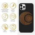 thumbnail image 4 of Case Yard Wooden Case for iPhone-12-Pro-Max Soft TPU Silicone cover Slim Fit Shockproof Wood Protective Phone Cover for Girls Boys Men and Women Supports Wireless Charging Moon with Sun Design, 4 of 7