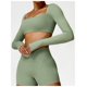 thumbnail image 3 of Conjuntos de entrenamiento de 2 piezas for mujer, sujetador deportivo acolchado de manga larga, trajes de gimnasio de cintura alta con, 3 of 5
