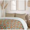 thumbnail image 6 of Ambesonne Floral Duvet Cover Sets, Meadow Flowers Rural Blossom, 2-King, Vermilion Turquoise and Beige, 6 of 7