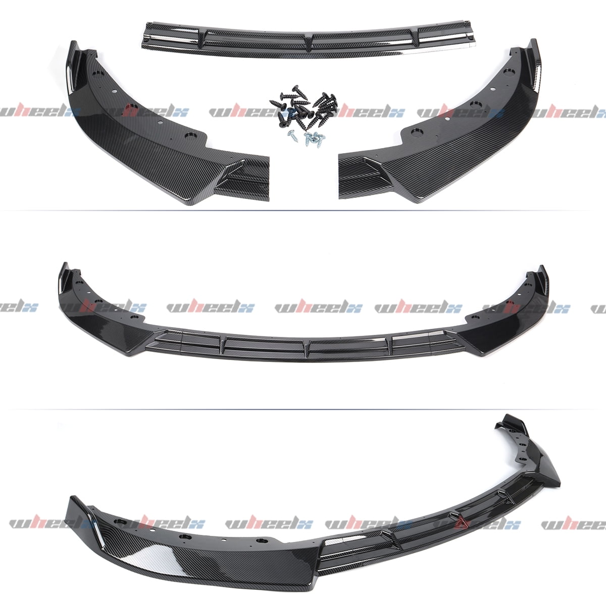 Front Lip Compatible with 2019-2022 BMW G20 3 Series With BASE Bumper Only, JDM Air Dam Lower Chin Bumper Splitter Protection Body Kit Fits for 4-Door Sedan 2019 2020 2021 2022(Carbon Fiber Look)