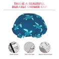 thumbnail image 3 of KLL Cute Turtle Pattern Shower Cap & Bath Cap for Women,Reversible Oversized Waterproof Shower Caps for all Hair Lengths,Elastic Reusable Bathing Hair Cap, 3 of 6