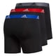 thumbnail image 5 of Calzoncillos tipo bóxer adidas para hombre, paquete de 3, negro/azul/rojo, talla XXL, 5 of 9