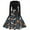 Dark Gray, variant on Women's Vintage Halloween Printed Party Gown Dress with Round Neck, Long Sleeves, and Formal Design for Evening Wear and Gothic Parties ,Pink 2XL