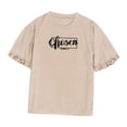 thumbnail image 3 of Camiseta de mujer Camiseta básica Camisetas de manga corta Camiseta Tops de verano Trajes para uso diario caqui, 3 of 8