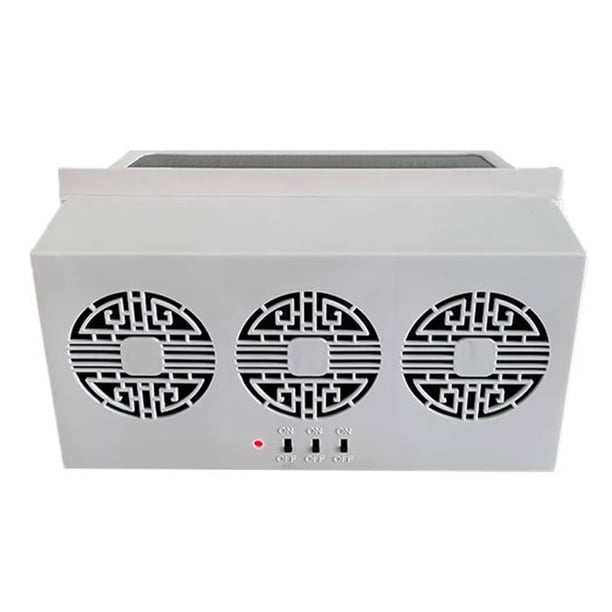 Ventilador de escape para coche, energía Solar, ventilador de escape para ventana de coche, ventilador de ventilación automático, ventilador de refrigeración del radiador del coche con tres