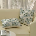 thumbnail image 4 of Spring Pillow Covers 16x16 Inch 2 Pcs Navy Blue Sage Green Hydrangea Flower Decor Throw Pillows Vintage Floral Seasonal Summer Outdoor Decoration Pillowcase Linen Cushion Cover for Couch Sofa, 4 of 6