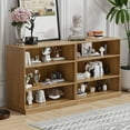 thumbnail image 2 of MAYEERTY 41"x31"x16" Doorless Storage Wood Cabinet for Living Room, Natural Wood, 2 of 7
