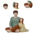 thumbnail image 6 of Baoblaze Christmas Statue Artwork Resin Figurine for Desktop Housewarming Living Room Father and Daughter, 6 of 8