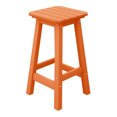 thumbnail image 2 of Costaelm Paradise 24" Outdoor Patio HDPE Square Counter High Backless Bar Stool, Orange, 2 of 8