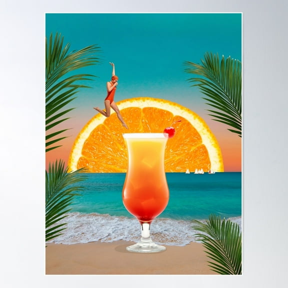 Tequila Sunrise Poster Wall Art, Modern Wall Decor For Living Room Bedroom, 8x12 UNFRAMED