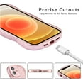 thumbnail image 6 of for iPhone 11 Case 6.1 Inch Cute Curly Wave Frame Phone Case Aesthetic Phone Case for Girls Women Soft TPU Bumper Shockproof Glossy Plated Case, Electroplated Pink, 6 of 14