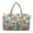 Hibiscus Floral Print, variant on Garronmavis Tropical Palm Print Large Quilted Duffle Bag for Women, Weekender Overnight Bag Carry On Travel Tote Gym Dance Bag with Zipper Pockets