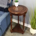 thumbnail image 2 of Natural Geo Decorative Wooden Carved Accent Table, 2 of 5