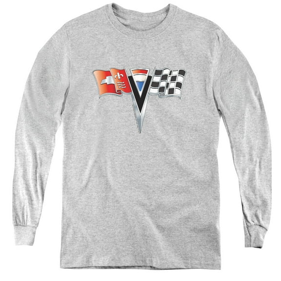 Chevrolet - 2Nd Gen Vette Nose Emblem - Youth Long Sleeve Shirt - X-Large