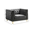 thumbnail image 3 of Meridian Furniture Michelle Gray Velvet Chair, 3 of 10