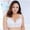 White, variant on Jacenvly Sports Bras for Women Solid Casual Fashion Womens Bralettes Women Lace Push-Up Bra Receive Side with Steel Underwear Beige