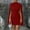 #0139-Red, variant on Women's Turtleneck Cape Sleeve Mini Dress, Allover Sequin Bodycon Gown, Dramatic Evening Attire for Cocktail Party and Holiday Events Gift