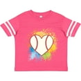 thumbnail image 3 of Inktastic Baseball Sports Heart Girls Toddler T-Shirt, 3 of 5