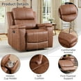 thumbnail image 3 of Bonzy Home Recliner Chair Breathable Fabric Reclining Chair Manual Sofa for Living Room, 3 of 6