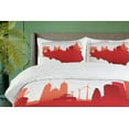 thumbnail image 4 of Ambesonne Polish Duvet Cover Sets, Map in Flag Colors, 2-King, Vermillion Pearl, 4 of 7