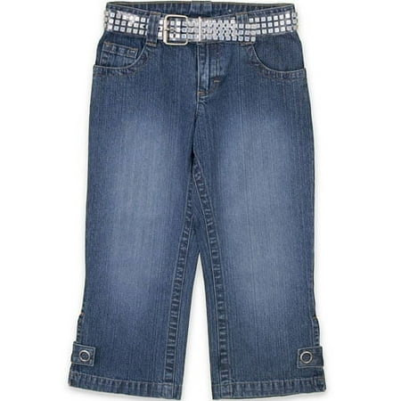 Riders - Girl's Belted Snap Leg Capri